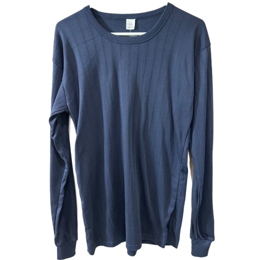 Gekko Mens Size XL Navy Sweater Cotton Slim Fit NEW